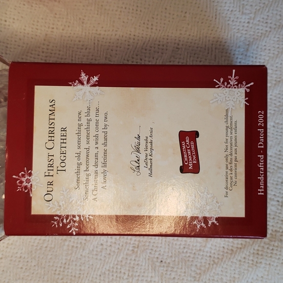 HALLMARK 1st Christmas Wedding KEEPSAKE ORNAMENT NIB - Picture 3 of 12
